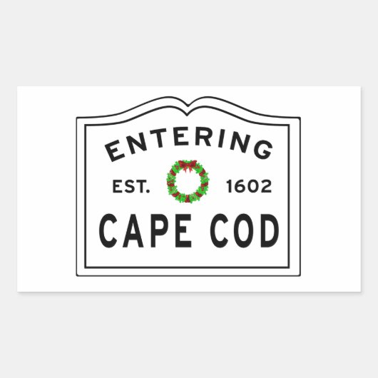 Weihnachtsschrei in Cape Cod Rechteckiger Aufkleber (Vorderseite)
