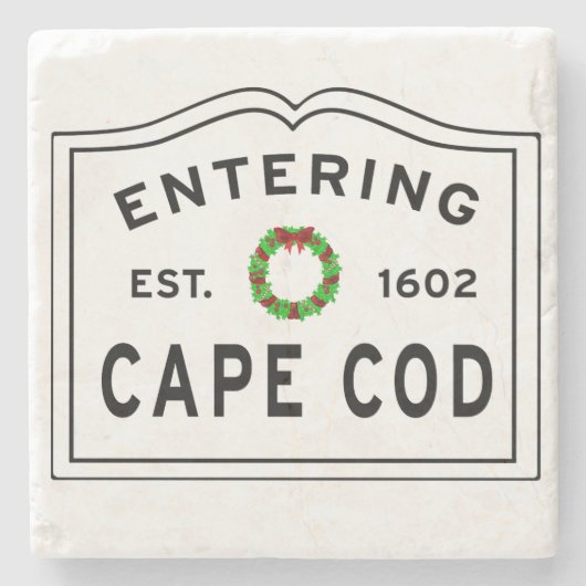 Weihnachtsschrei in Cape Cod Steinuntersetzer (Vorderseite)