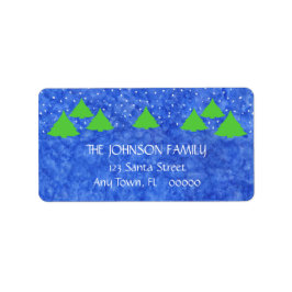 Weihnachtsschrei in Royal und Lime Green Adressaufkleber