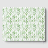 Weihnachtsschrei mit Candy Cane Bow Monogram Weddi Gästebuch (Rückseite)