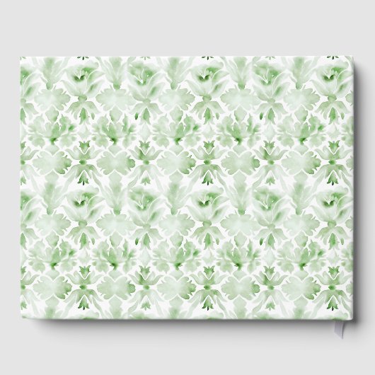 Weihnachtsschrei mit Candy Cane Bow Monogram Weddi Gästebuch (Rückseite)