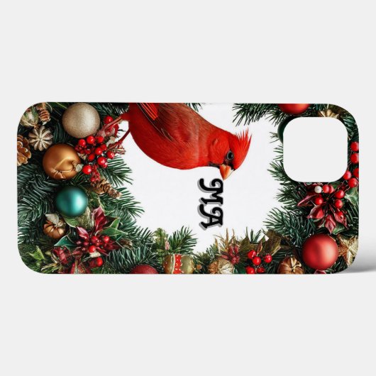 Weihnachtsschrei mit Kardinal Bird Case-Mate iPhone Hülle (Rückseite (Horizontal))