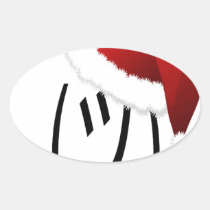 Weihnachtsschrei Ovaler Aufkleber