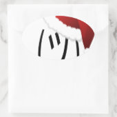 Weihnachtsschrei Ovaler Aufkleber (Tasche)