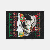 Weihnachtsschrei Reitpferd Weihnachtsschweiß Fleecedecke (Vorderseite (Horizontal))