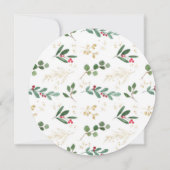 Weihnachtsschrei rot-bordeauxfarbene Taufe Einladung (Rückseite)