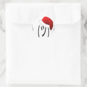 Weihnachtsschrei Runder Aufkleber (Tasche)