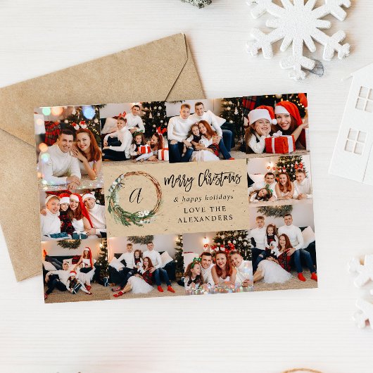 Weihnachtsschrei Rustic 10 Multi-Foto - Beige