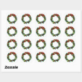 Weihnachtsschrei von Holly und MIstletoe Quadratischer Aufkleber (Blatt)