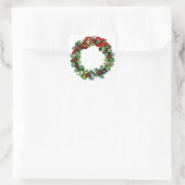 Weihnachtsschrei von Holly und MIstletoe Quadratischer Aufkleber (Tasche)