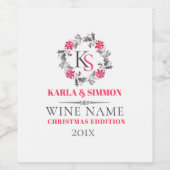 Weihnachtsschreib - individualisierbare Vorlage Weinetikett (Einzelnes Label)