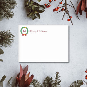 Weihnachtsschreiben und Monogramm-Brief Post-it Klebezettel