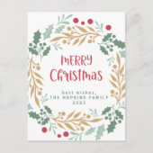 Weihnachtsschreiben und Skript | Frohe Weihnachten Postkarte (Vorderseite)