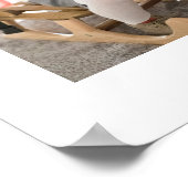 Weihnachtsschreiberin | Schwarz und Weiß mit Foto Poster (Ecke)