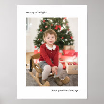 Weihnachtsschreiberin | Schwarz und Weiß mit Foto