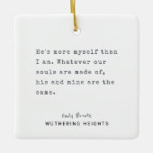 Weihnachtsschreibmaschine | Personalisierter Text Keramikornament (Vorderseite)