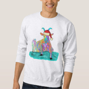 Weihnachtsschreie Ziege Funny Colorful Tier Sweatshirt