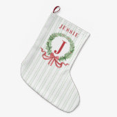 Weihnachtsschrettongram mit Name Großer Weihnachtsstrumpf (Vorderansicht (hängend))