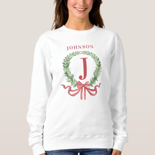 Weihnachtsschrettongram mit Name Sweatshirt (Vorderseite)