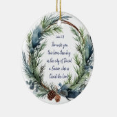 Weihnachtsschrift Luke 2:11 Kardinal Bird Keramik Ornament (Rechts)