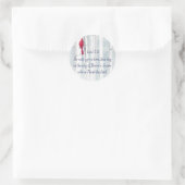 Weihnachtsschrift Luke 2:11 Kardinal Bird Runder Aufkleber (Tasche)