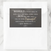 Weihnachtsschrift - Matthew 1:23 Rechteckiger Aufkleber (Tasche)