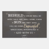 Weihnachtsschrift - Matthew 1:23 Rechteckiger Aufkleber (Vorderseite)