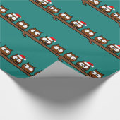 Weihnachtsschrullige Eulen Geschenkpapier (Ecke)