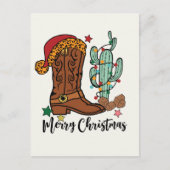 Weihnachtsschuh für den Western Feiertagspostkarte (Vorderseite)