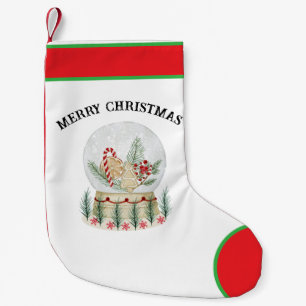 Weihnachtsschuh mit festlicher Schneekugel Kleiner Weihnachtsstrumpf