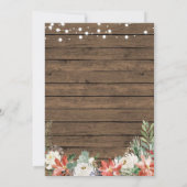 Weihnachtsschuhe und Brautparty Bubbly Einladung (Rückseite)