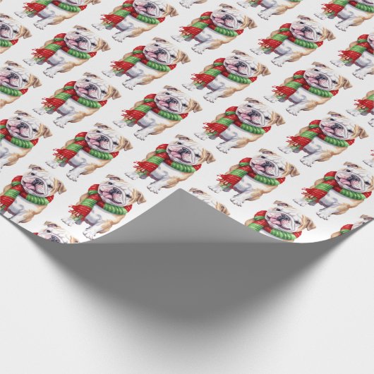 Weihnachtsschüler mit Winterschwalbe Geschenkpapier (Ecke)