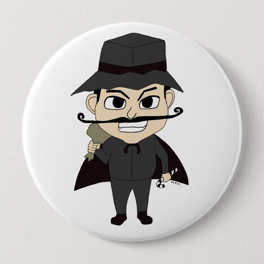 Weihnachtsschurke Button (Vorderseite)