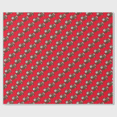 Weihnachtsschurke Eichhörnchen Holiday Packpapier (Flach)