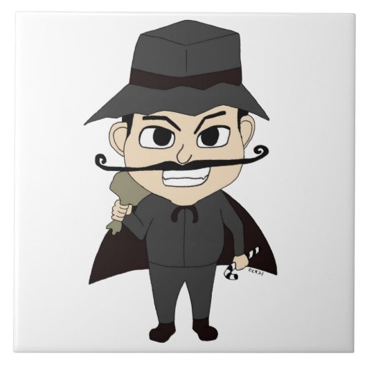 Weihnachtsschurke Fliese (Vorderseite)