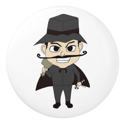 Weihnachtsschurke Keramikknauf (Vorderseite)