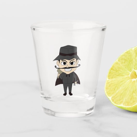Weihnachtsschurke Schnapsglas (Vorderseite)