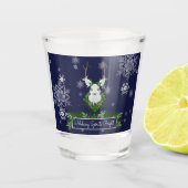 Weihnachtsschuss-Glas aus der Blauen Rüde Schnapsglas (Vorderseite)