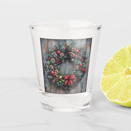 Weihnachtsschuss Schnapsglas (Vorderseite)