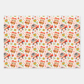 Weihnachtsschüssel und Pinguin Wrapping Paper Set Geschenkpapier Set (Vorderseite)
