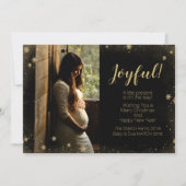 Weihnachtsschwanger Foto Gruß (Vorderseite)