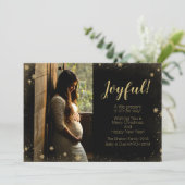 Weihnachtsschwanger Foto Gruß (Stehend Vorderseite)