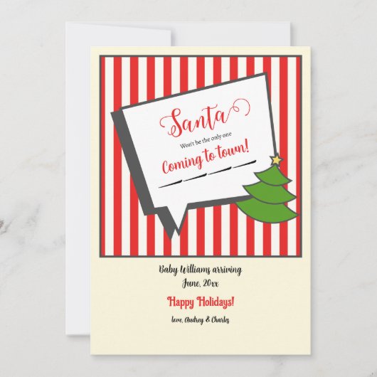 Weihnachtsschwangerschaft Ankündigung (Vorderseite)