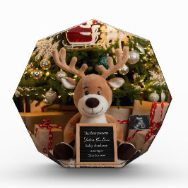 Weihnachtsschwangerschaft Ankündigung niedlicher R Fotoblock