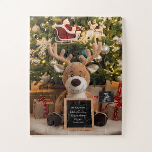 Weihnachtsschwangerschaft Ankündigung niedlicher R Puzzle