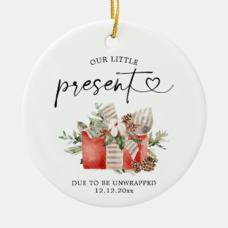 Weihnachtsschwangerschaft Ankündigung Ornament Ges