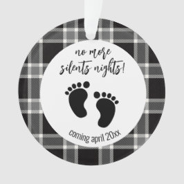 Weihnachtsschwangerschaft Ankündigung Schwarz Kari Ornament