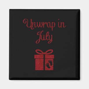 Weihnachtsschwangerschaft Ankündigung Shirt Fällig Magnet