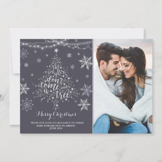 Weihnachtsschwangerschaft Ankündigung Weihnachts-F (Vorderseite)