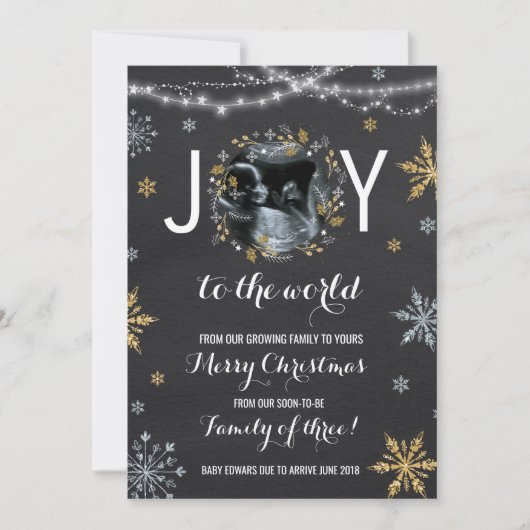 Weihnachtsschwangerschaft Ankündigung Weihnachts-F (Vorderseite)